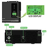 Інвертор  гібридний Anern SCI-ES-1500, 24 В, 1500 Вт з MPPT контролером для сонячних систем, фото 4