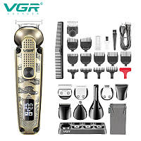Машинка для стриження, стайлер, тример 8 в 1 VGR V-103, 19 насадок