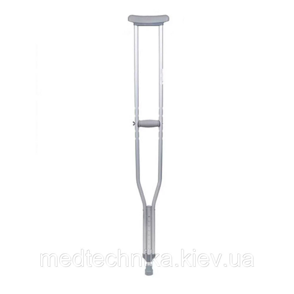 Милиця пахвова алюмінієва регульована з м’якими опорами Dr.Life 1022-M, фото 1