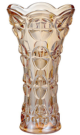 Скляна ваза під кришталь "Коїн Флавер Амбер" 194 мм Helios 6330
