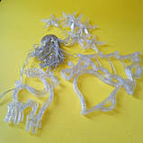 Гирлянда-штора "Дзвіночки,ялинки,олені" жовта| Гирлянда электрическая | Новорічна гірлянда олені, фото 2