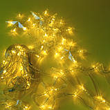 Гирлянда-штора "Дзвіночки,ялинки,олені" жовта| Гирлянда электрическая | Новорічна гірлянда олені, фото 3