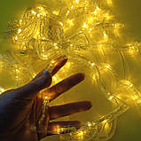 Гирлянда-штора "Дзвіночки,ялинки,олені" жовта| Гирлянда электрическая | Новорічна гірлянда олені, фото 6