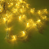 Гирлянда-штора "Дзвіночки,ялинки,олені" жовта| Гирлянда электрическая | Новорічна гірлянда олені, фото 7