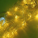 Гирлянда-штора "Дзвіночки,ялинки,олені" жовта| Гирлянда электрическая | Новорічна гірлянда олені, фото 9