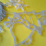 Гирлянда-штора "Дзвіночки,ялинки,олені" жовта| Гирлянда электрическая | Новорічна гірлянда олені, фото 10