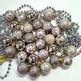 Набір новорічних іграшок 30 шт 4 см | прикраси ялинкові | новорічні іграшки |, фото 2