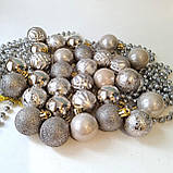 Набір новорічних іграшок 30 шт 4 см | прикраси ялинкові | новорічні іграшки |, фото 6