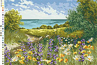 Канва з малюнком для вишивки нитками А3-14-126 "СТЕЖКА ДО МОРЯ"