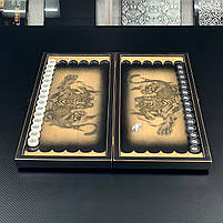 Нарди дерев'яні подарункові довгі нарди Тигр 50×23 см, фото 5