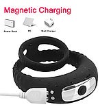 Віброкільце для продовження статевого акту, Подвійне ерекційне кільце для члена з вібрацією, Інтимні іграшки, фото 2