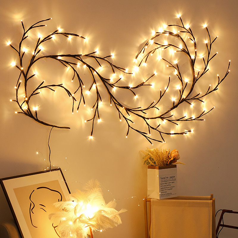 Світлодіодна гірлянда Lesko HS-0021 144 світлодіода декоративне освітлення USB з пультом керування 2,3 м шт., фото 1