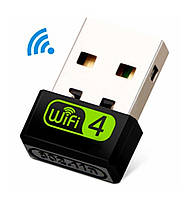 Wifi адаптер USB 2.0 стандарт Wifi 4/150 Мбіт/с для Windows XP/Vista/7