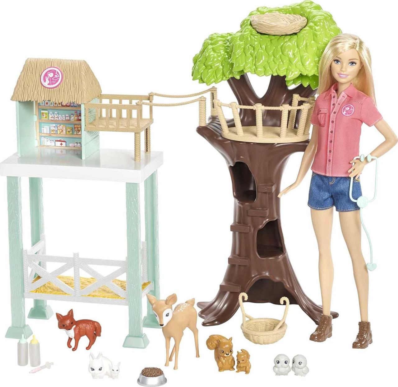 Лялька Барбі та Центр порятунку тварин Barbie Animal Rescuer Center Doll Playset FCP78