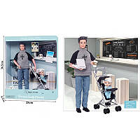 Кукла шарнирная Кен с малышом и аксессуарами 30 см (A787-3)