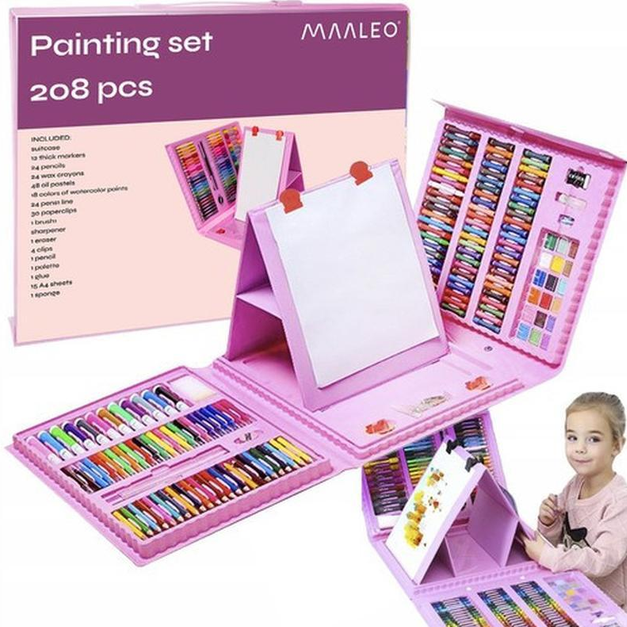 Набір для малювання у валізі 208 предметів Maaleo 17239, фото 1