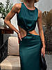 Вечірня жіноча шовкова сукня максі Smvk9276, фото 6