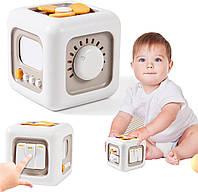 Дитяча іграшка Монтессорі для сенсорного розвитку 6 в 1 кубик