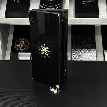 Нарди скляні з деревом Зірка 50×24×6см на подарунок