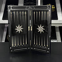 Нарди скляні з деревом Зірка 50×24×6см на подарунок, фото 3