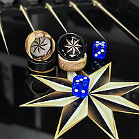 Нарди скляні з деревом Зірка 50×24×6см на подарунок, фото 7