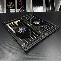 Нарди скляні з деревом Зірка 50×24×6см на подарунок, фото 8