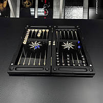 Нарди скляні з деревом Зірка 50×24×6см на подарунок, фото 6