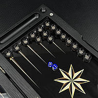 Нарди скляні з деревом Зірка 50×24×6см на подарунок, фото 9