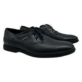 Туфлі чоловічі шкіряні синього кольору в стилі оксфордів “Style Shoes”