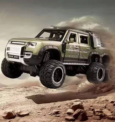 Набір інерційних машинок джип Land Rover Defender 6x6 1:24 Іграшковий пікап позашляховик метал Випадковий колір