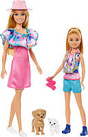 Набір Барбі і Стейсі Barbie & Stacie Doll Set with 2 Pet Dogs HRM09