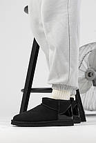 Зимові Жіночі Черевики UGG Classic Ultra Mini Black Metallic / УГГ Класік Ультра Міні Металік Чорні, фото 2