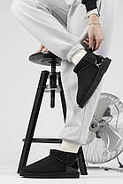 Зимові Жіночі Черевики UGG Classic Ultra Mini Black Metallic / УГГ Класік Ультра Міні Металік Чорні, фото 5