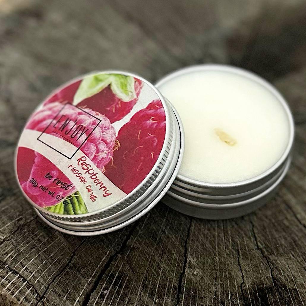 Фруктова масажна свічка Enjoy Professional (МАЛІНА), 30 мл