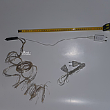 Гірлянда роса Кінський хвіст 600LED, новорічна гірлянда 25 ниток по 2,5м, гірлянда на ялинку тепле статичне світло, JYL-600, фото 10