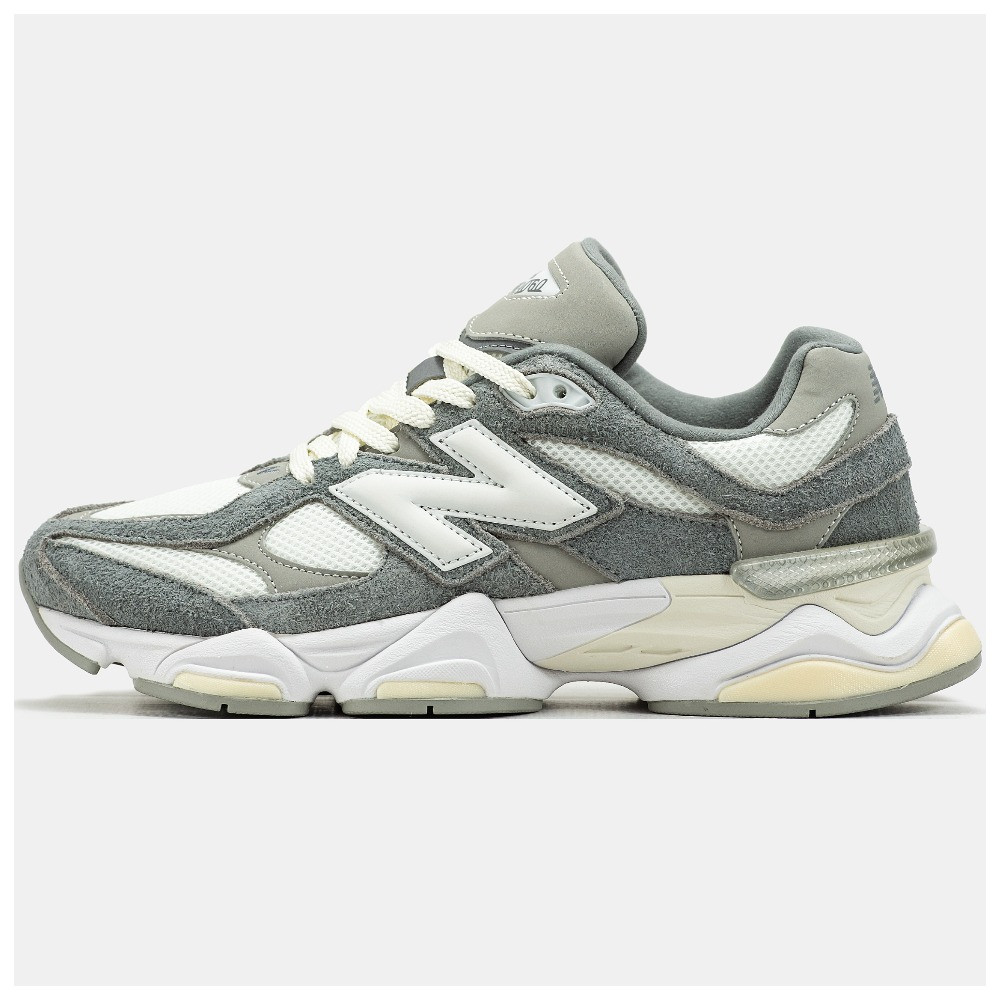 Жіночі кросівки New Balance 9060 Grey White, сірі замшеві кросівки нью беланс 9060 ню беленс NB 9060 нб