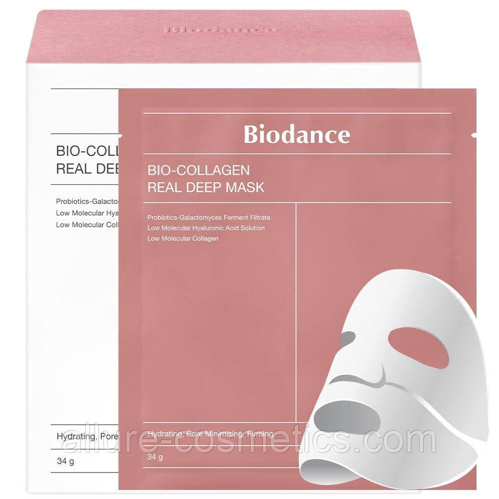 Нічна гідрогелева маска з колагеном для еластичності шкіри Biodance Bio-Collagen Real Deep Mask