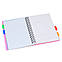 Блокнот А5 з розділювачами 120 аркушів клітинка мікс кольорів XX-6325, 263255, фото 2