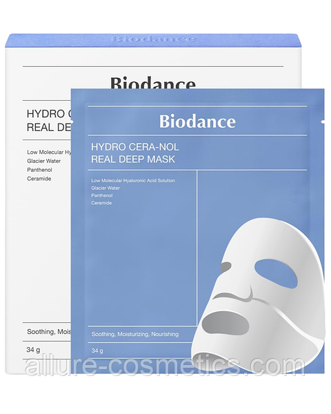 Нічна гідрогелева маска з церамідами проти сухості Biodance Hydro Cera-Nol Real Deep Mask