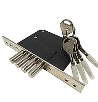 Замок врізний хрестовий FUARO 200-4 МF 5-ключей