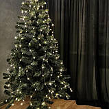 Гірлянда роса Кінський хвіст 160LED, новорічна гірлянда 10 ниток по 1,6м, гірлянда на ялинку тепле статичне світло, JYL-160, фото 10