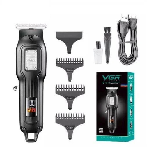 Машинка для стриження волосся VGR V-918 Professional 4 насадки LED Display, фото 1