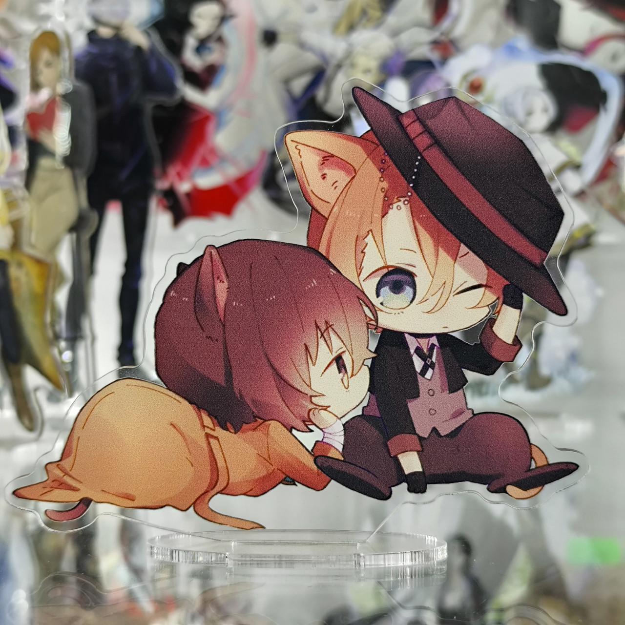 Акрилова статуетка Великий з бродячих псів Дазай і Чуя (10 см) / Bungou Stray Dogs