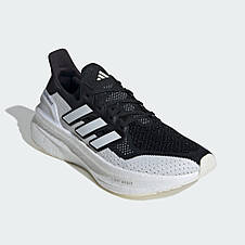 Чоловічі чорні білі кросівки Adidas ULTRABOOST 5 з логотипом Адідас, фото 3