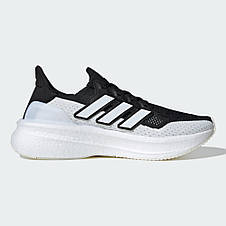 Чоловічі чорні білі кросівки Adidas ULTRABOOST 5 з логотипом Адідас, фото 4