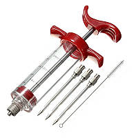 Шприц для маринаду (шприц для м'яса) 30 мл із 3 насадками