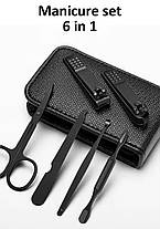 Набір манікюрних ножиць для нігтів 6 штук Чорний, фото 2