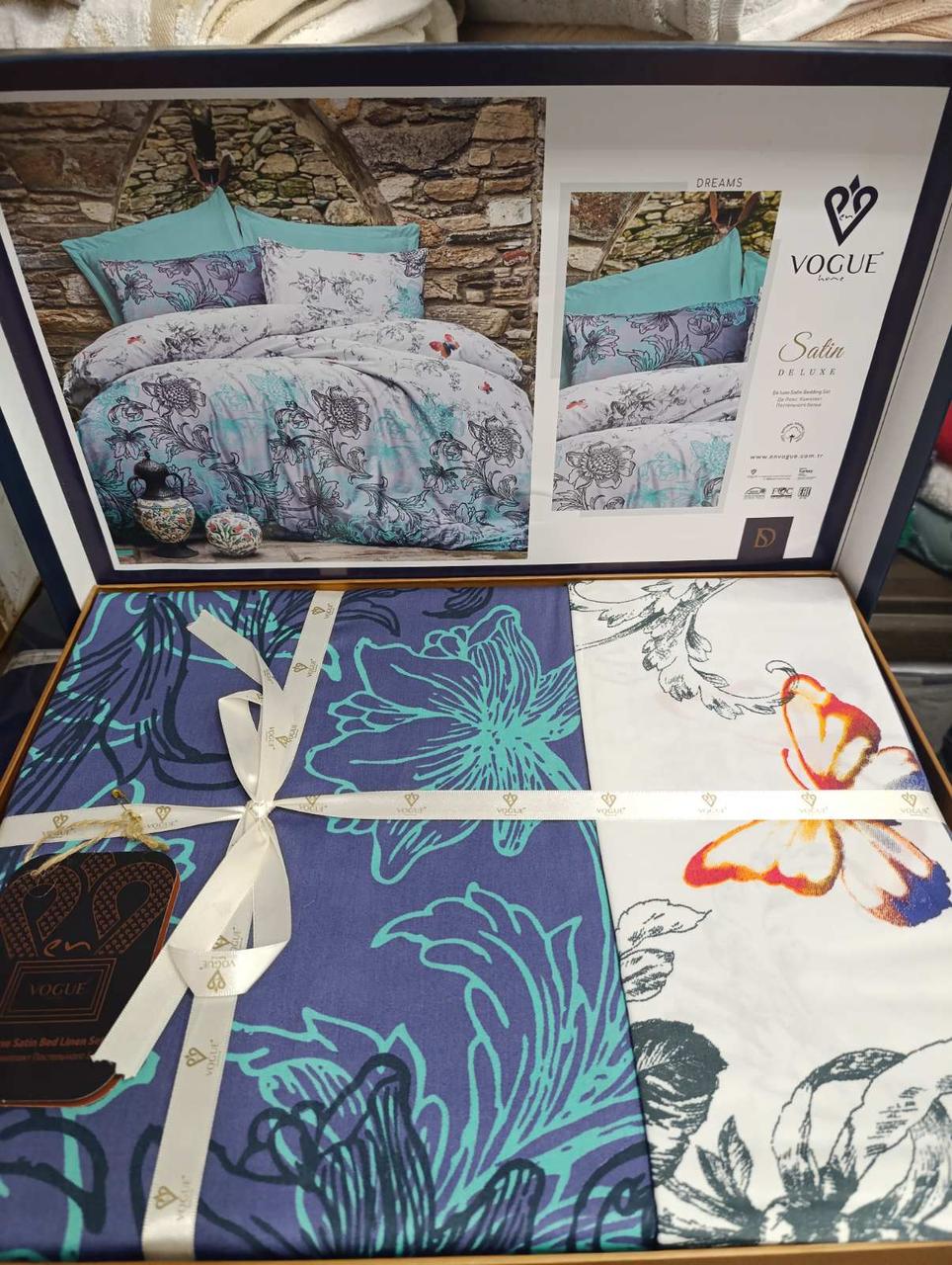 Постільна білизна сатин сімейний розмір Vogue Dreams, фото 1