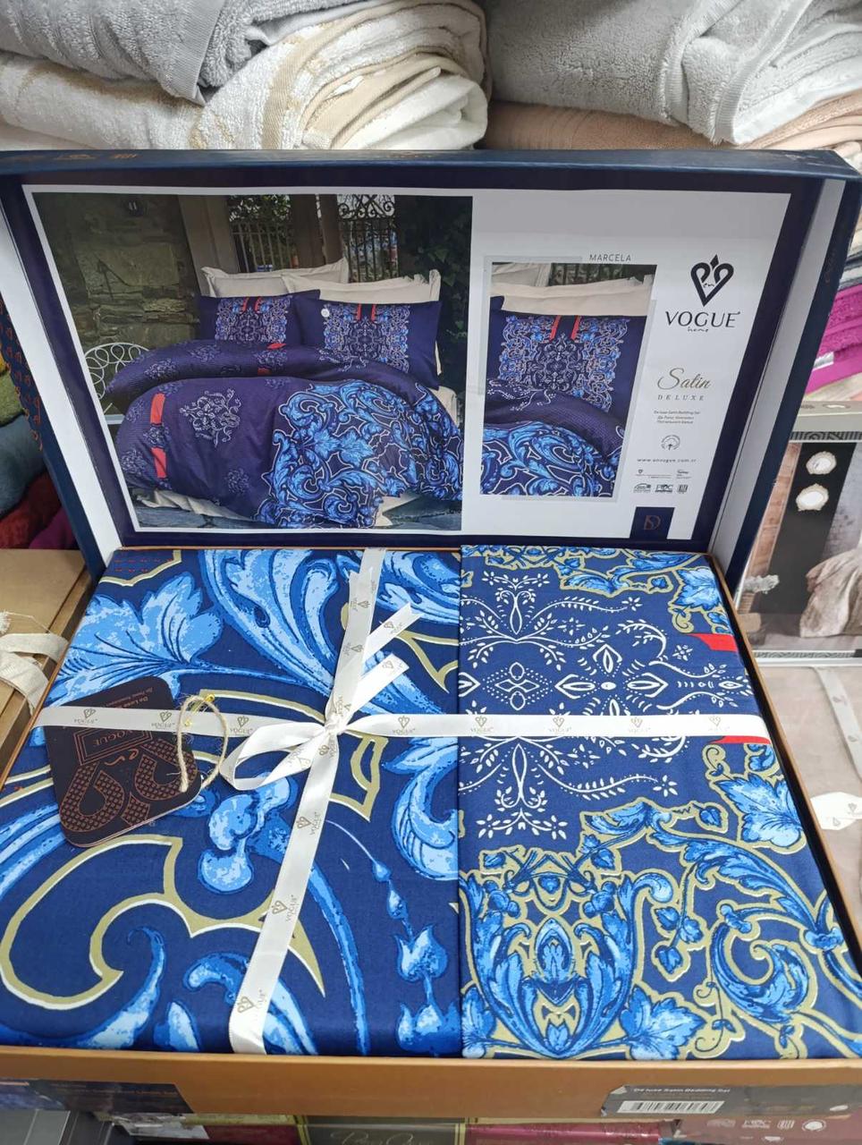 Постільна білизна сатин сімейний розмір Vogue Marcela, фото 1