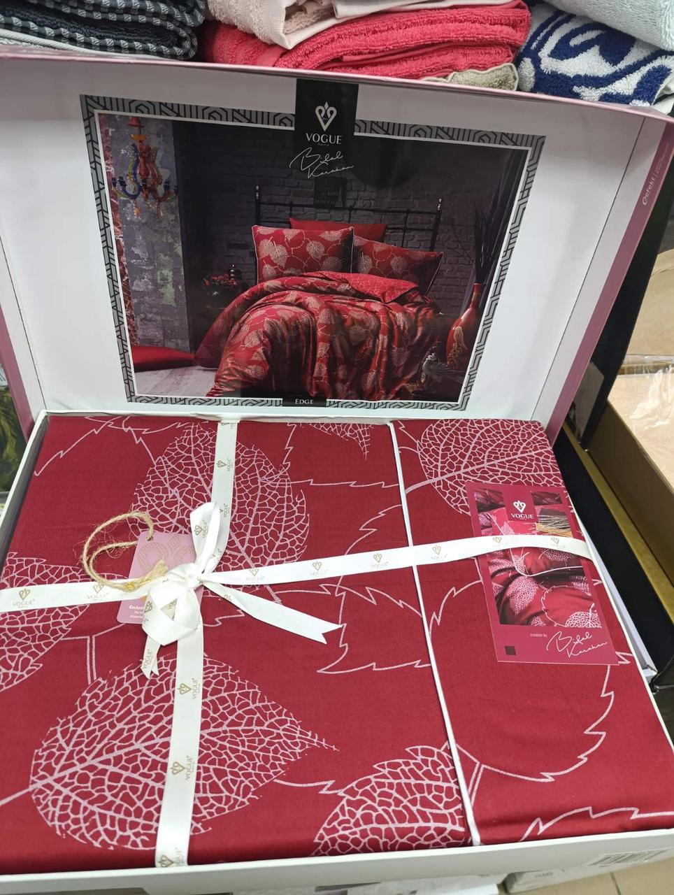 Постільна білизна сатин сімейний розмір Vogue Edge, фото 1